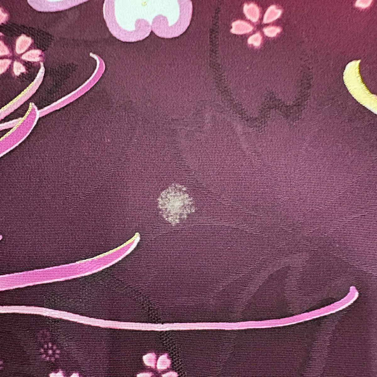 振袖禮服 身長165cm 袖長66cm M 雙層櫻花菊花刺繡金彩裝飾紅純蠶絲秀品級