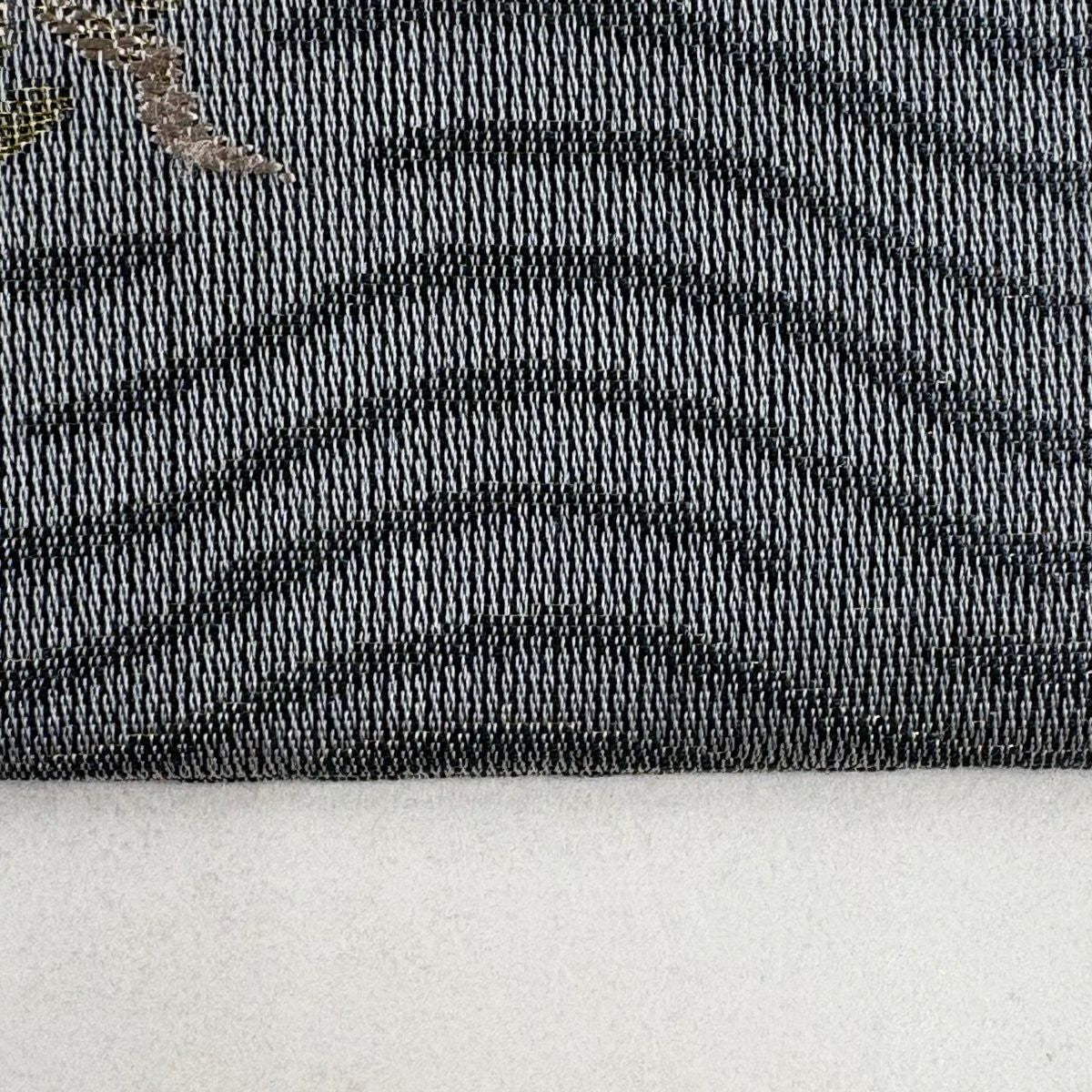 【美品】名古屋帶 秀品級 荒磯 市松樹 金絲 灰紫 純蠶絲