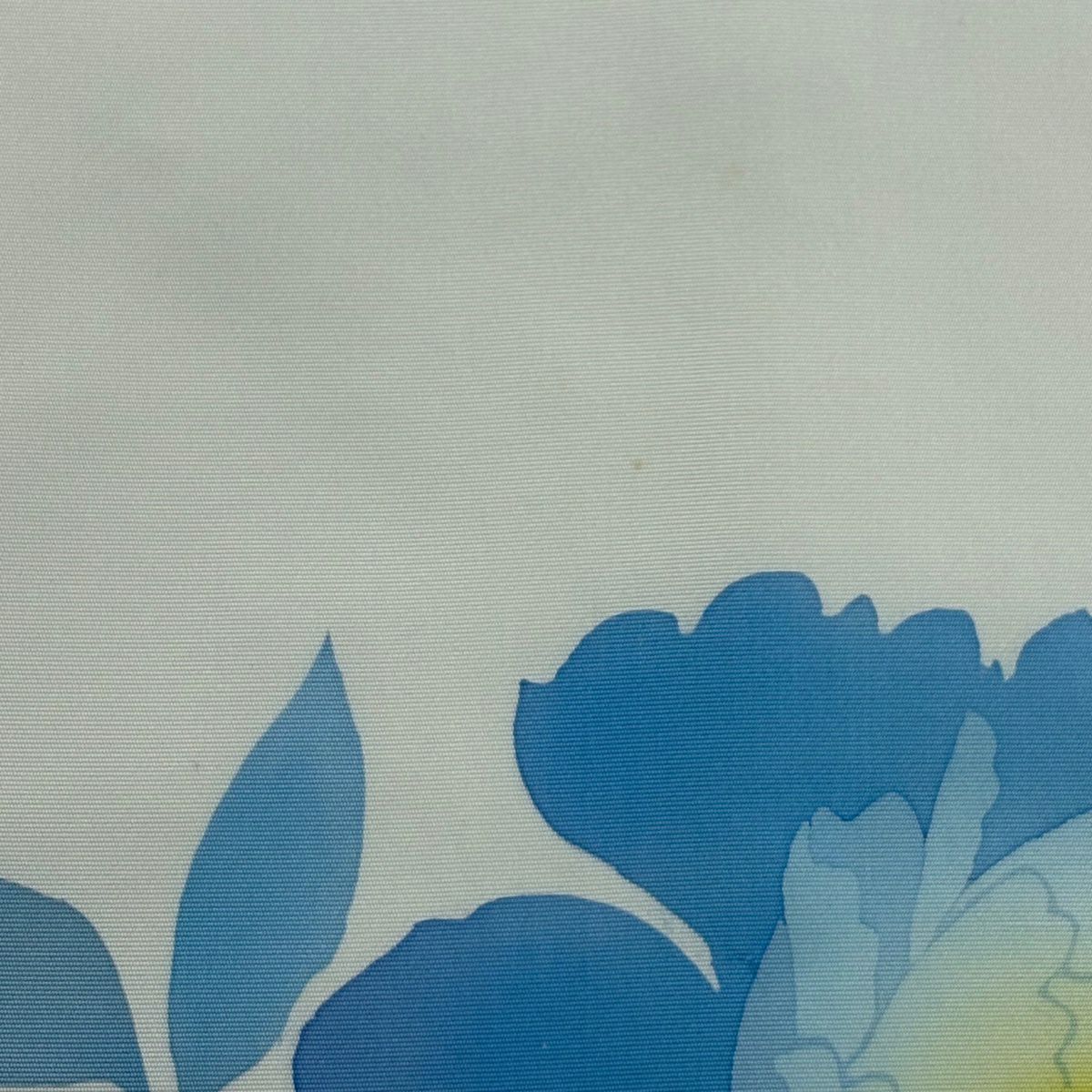 【美品】名古屋帶 秀品級 草花紋 淡奶油色 純蠶絲