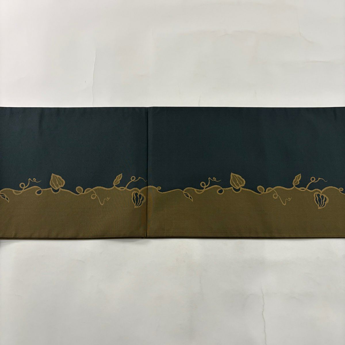 袋帶 秀品級 關西仕立 單層 深綠 全通 純蠶絲