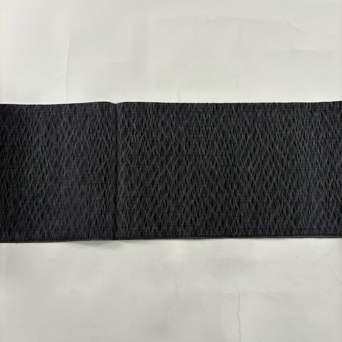 【美品】 袋帶 秀品級 金閣寺 草花紋 墨 黑色 お太鼓圖案 純蠶絲