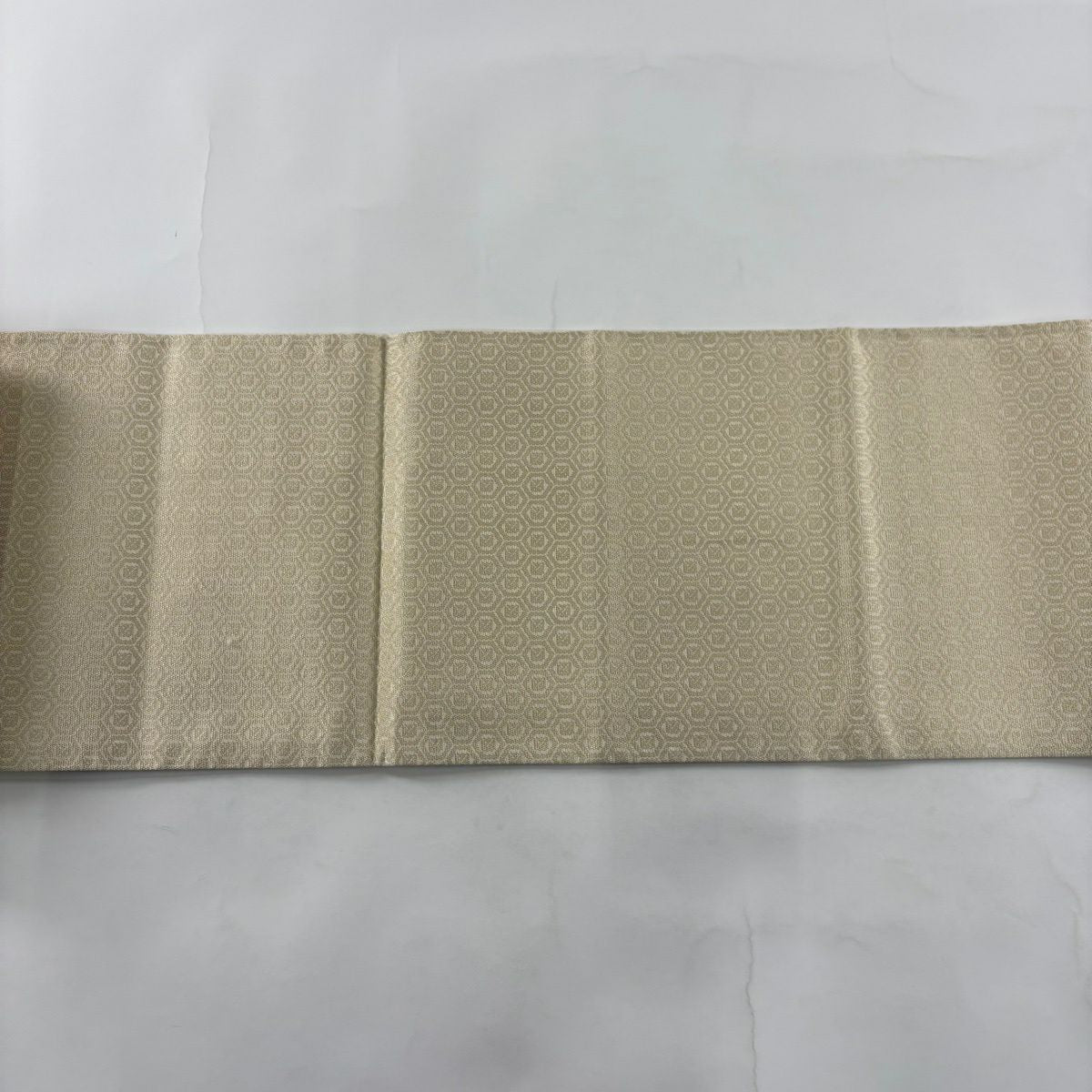 【美品】 袋帶 秀品級 樱花 流水 金絲 奶油 六通 純蠶絲