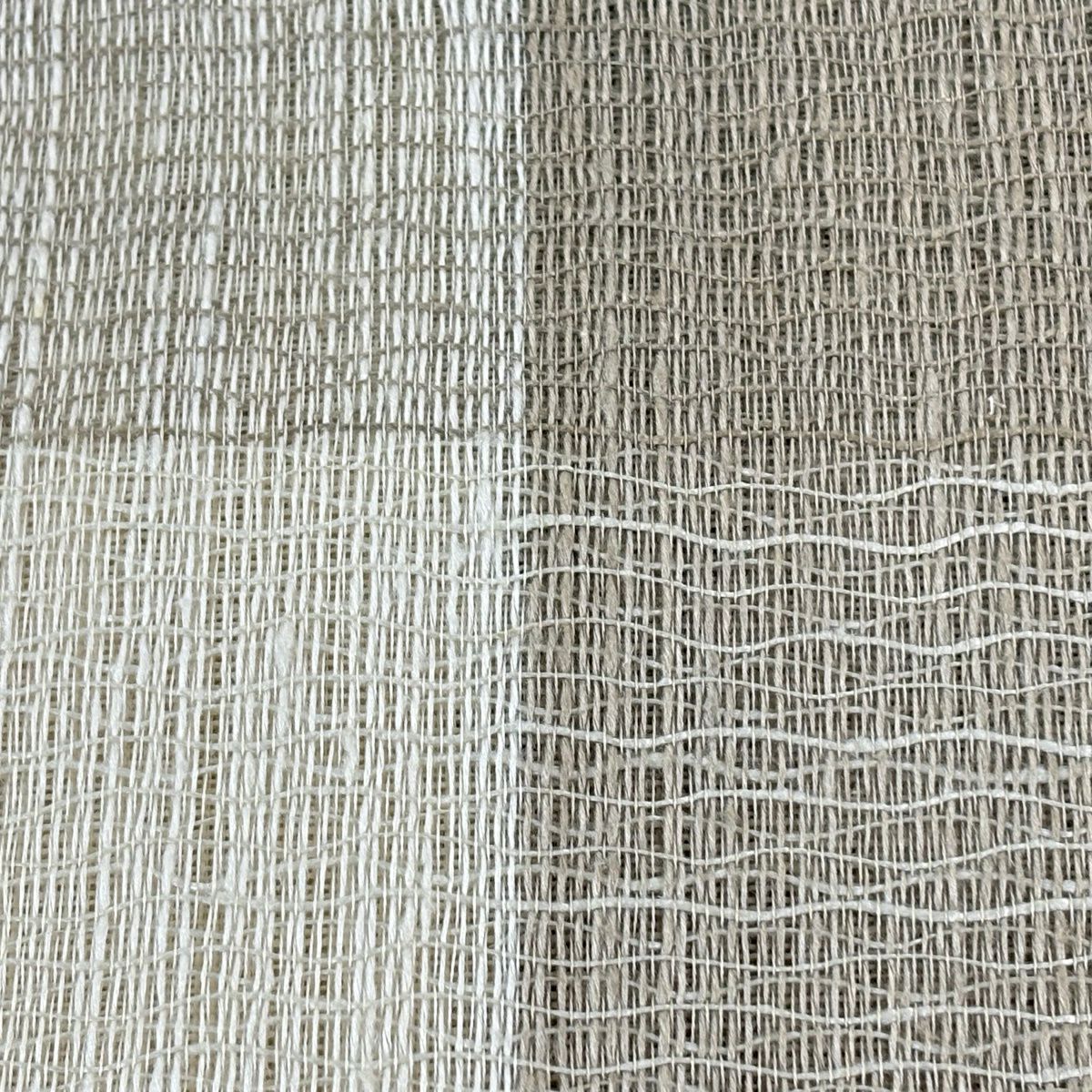 名古屋帶 秀品級 八寸名古屋帶 松樹葉仕立 雙層仕立 夏帶 縞 灰茶 純蠶絲