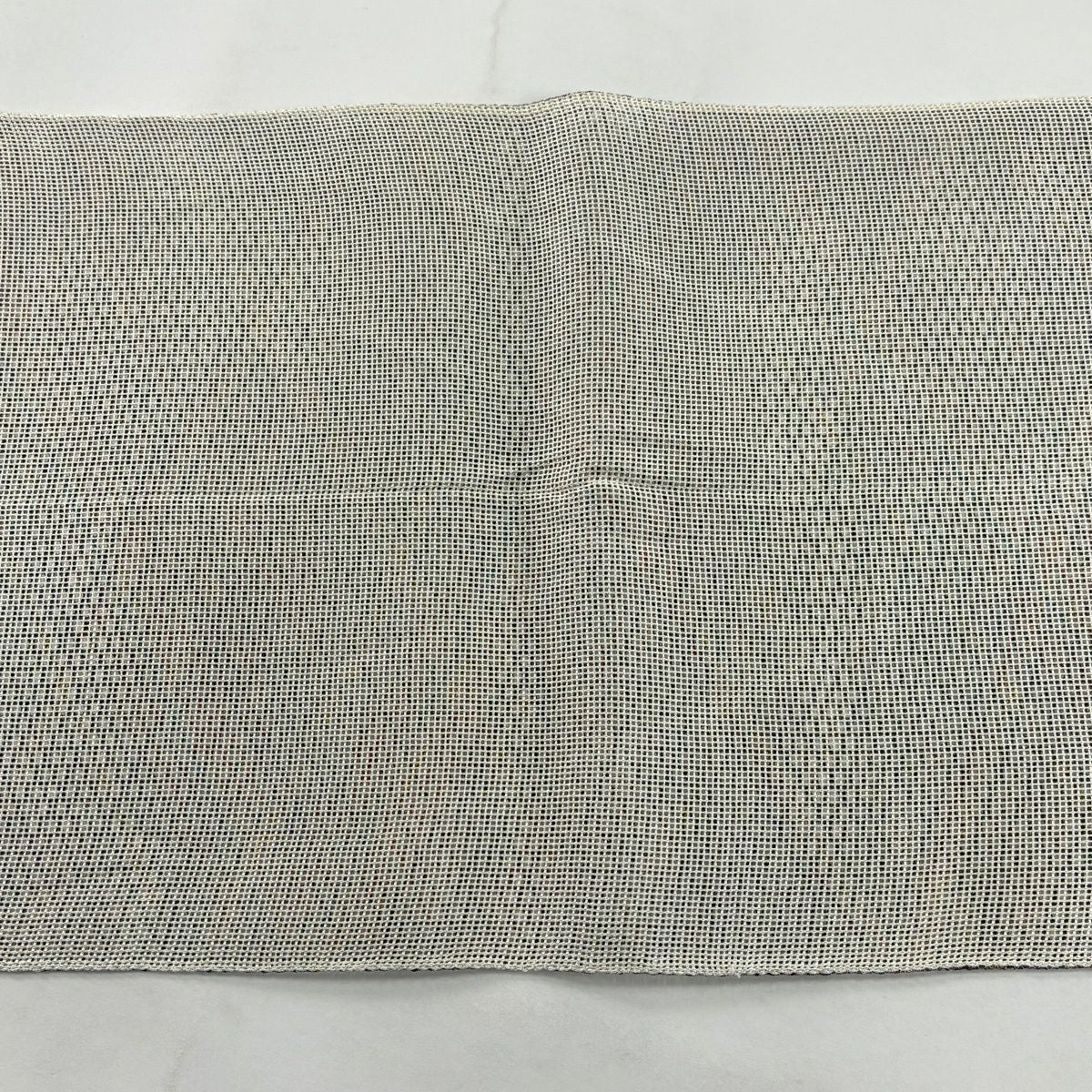 袋帶 秀品級 夏帶 羅 斜格 紫 全通 純蠶絲