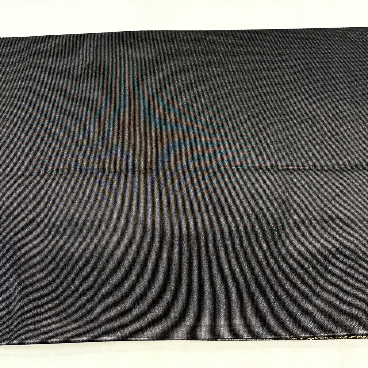 【美品】 袋帶 秀品級 松樹 市松樹 金銀絲 金金箔 黑 六通 純蠶絲