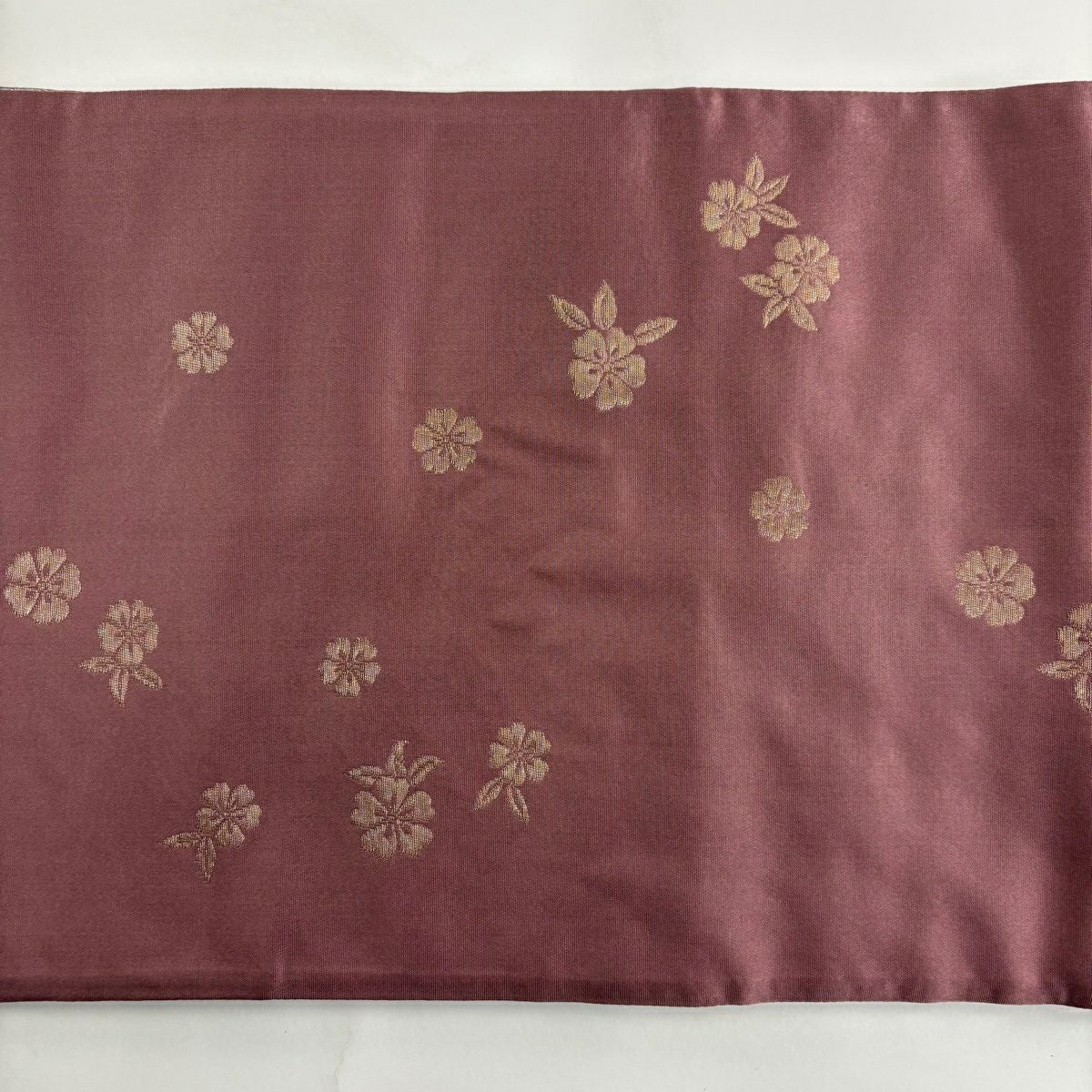 【美品】 袋帶 秀品級 霞 金絲 ふくれ織 薄紫 全通 純蠶絲