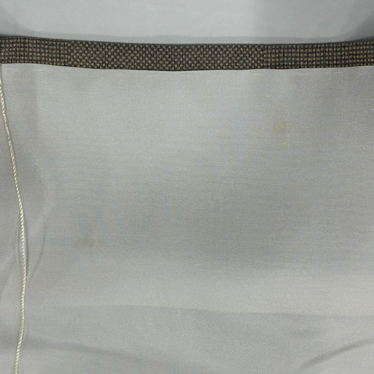 江戶小紋 身長153.5cm 袖長64cm M 雙層 落款あり 角通し 灰茶 純蠶絲 秀品級