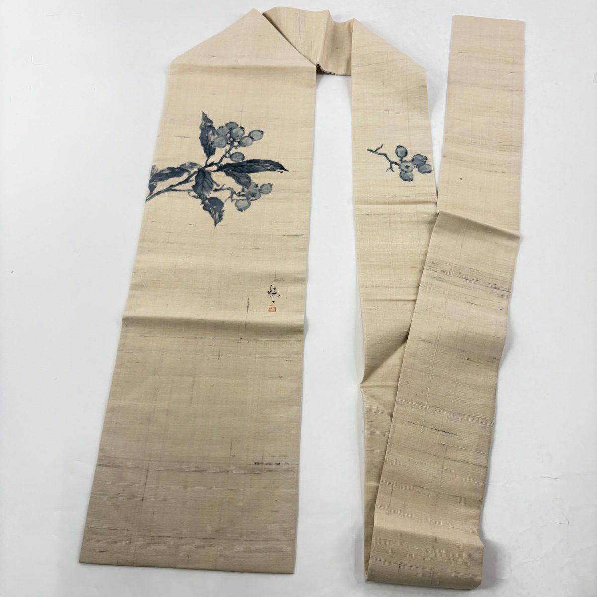 【美品】 小紋 身長165.5cm 袖長66cm M 雙層 名古屋帶套裝 幾何圖案 絞染 灰紫 純蠶絲 秀品級