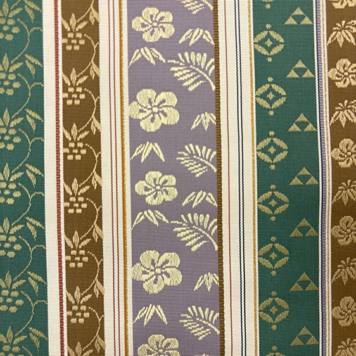 【美品】 紬織 身長162.5cm 袖長64.5cm M 雙層 袋帶套裝 鳥 樹木 深紫 純蠶絲 名品級