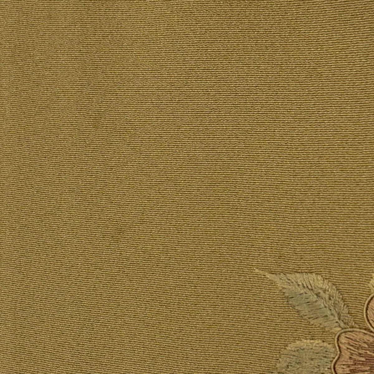 訪問服 身長159cm 袖長64cm M 雙層 枝花刺繡 金糸 淺茶 純蠶絲 秀品級 一個紋