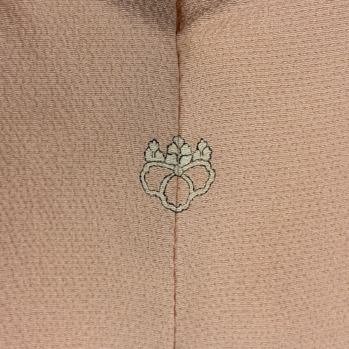 訪問服 身長156cm 袖長62.5cm S 雙層 松樹葉 菊花 金銀彩 刺繡 淺粉色 純蠶絲 秀品級 一個紋