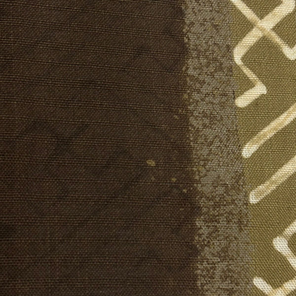 【美品】 小紋 身長158.5cm 袖長65cm M 雙層 大島紬織地 紗綾形 縱條 茶綠 純蠶絲 秀品級