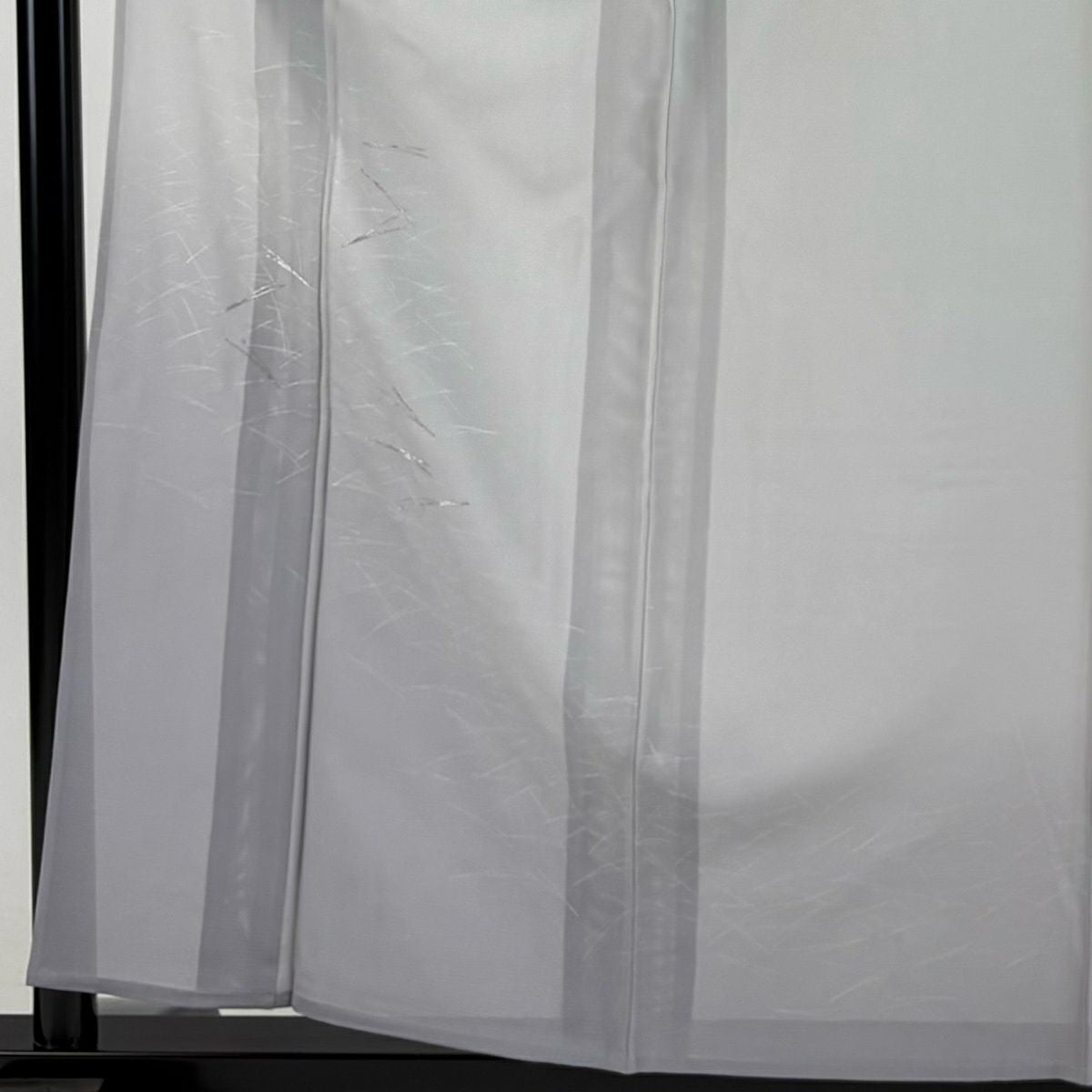 【美品】 付下 身長159cm 袖長62cm S 薄物 絽 松樹葉 漸層 金銀彩 薄紫 純蠶絲 優品級
