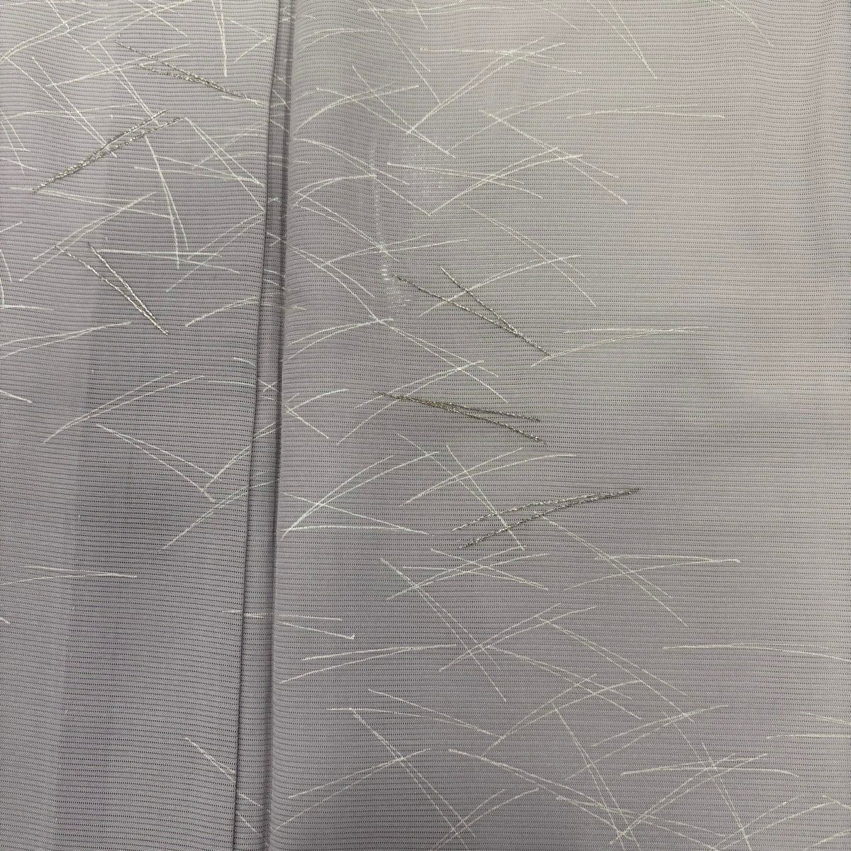 【美品】 付下 身長159cm 袖長62cm S 薄物 絽 松樹葉 漸層 金銀彩 薄紫 純蠶絲 優品級