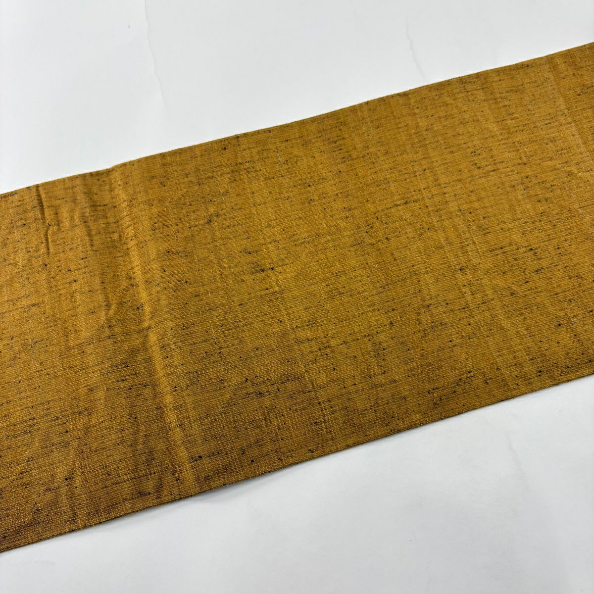 【美品】 袋帶 秀品級 青海波 金金箔 山吹茶 純蠶絲 お太鼓柄