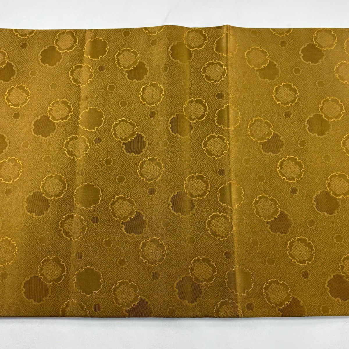 【美品】 袋帶 秀品級櫻花霞山吹茶 紋樣 正蠶絲