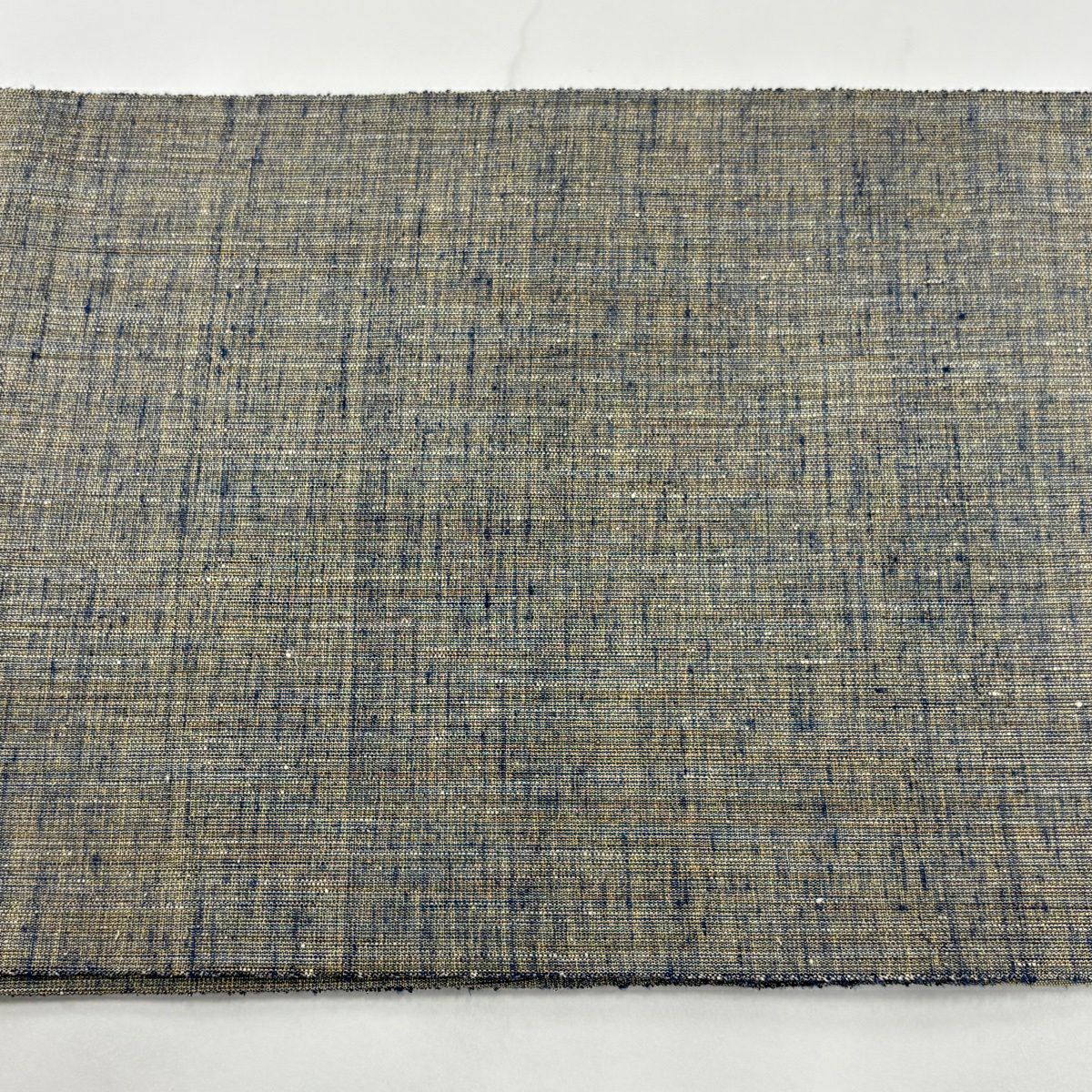 【美品】 袋帶 秀品級 紬織織 筍 金絲 青灰 深藍色 お太鼓圖案 純蠶絲
