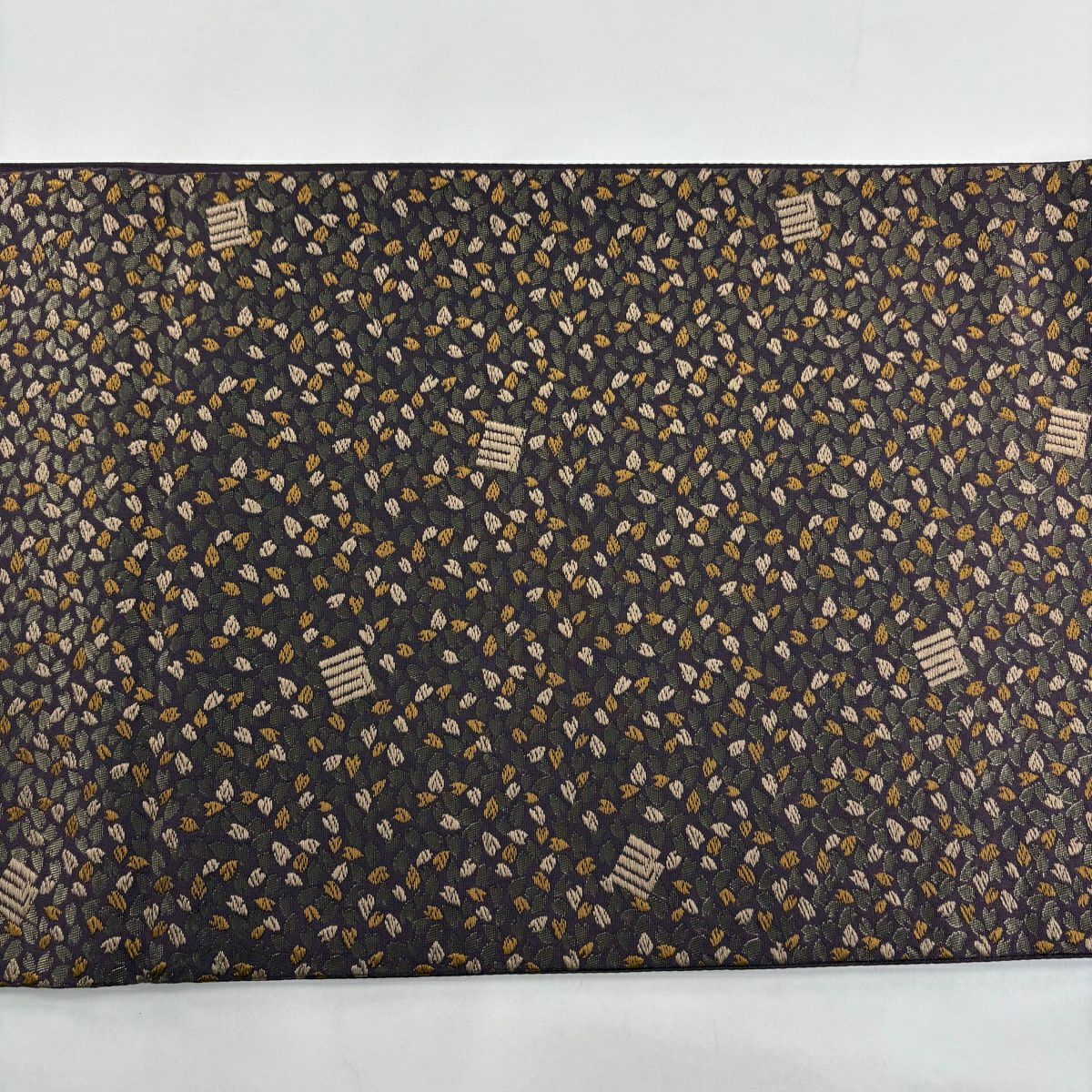 【美品】 袋帶 名古屋帶 秀品級 撫松樹庵 源氏香 花瓣 金金箔 深紫 化纖