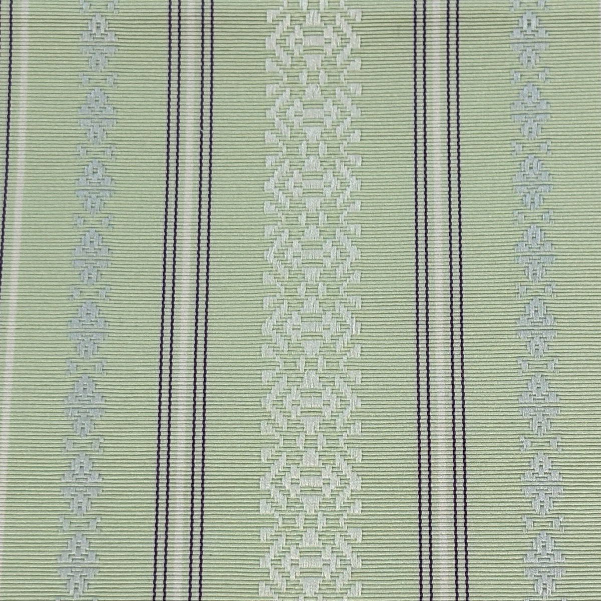 【美品】半幅帶 秀品級 證書齊全 本場筑前博多織 献上圖案 薄綠 純蠶絲