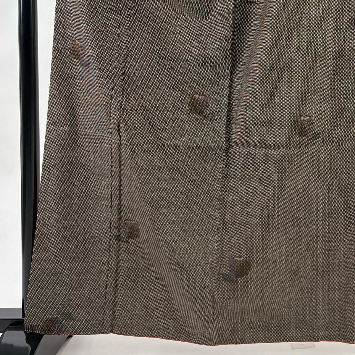 【美品】 紬織 身長162.5cm 袖長63.5cm S 雙層 椿 焦茶 純蠶絲 秀品級