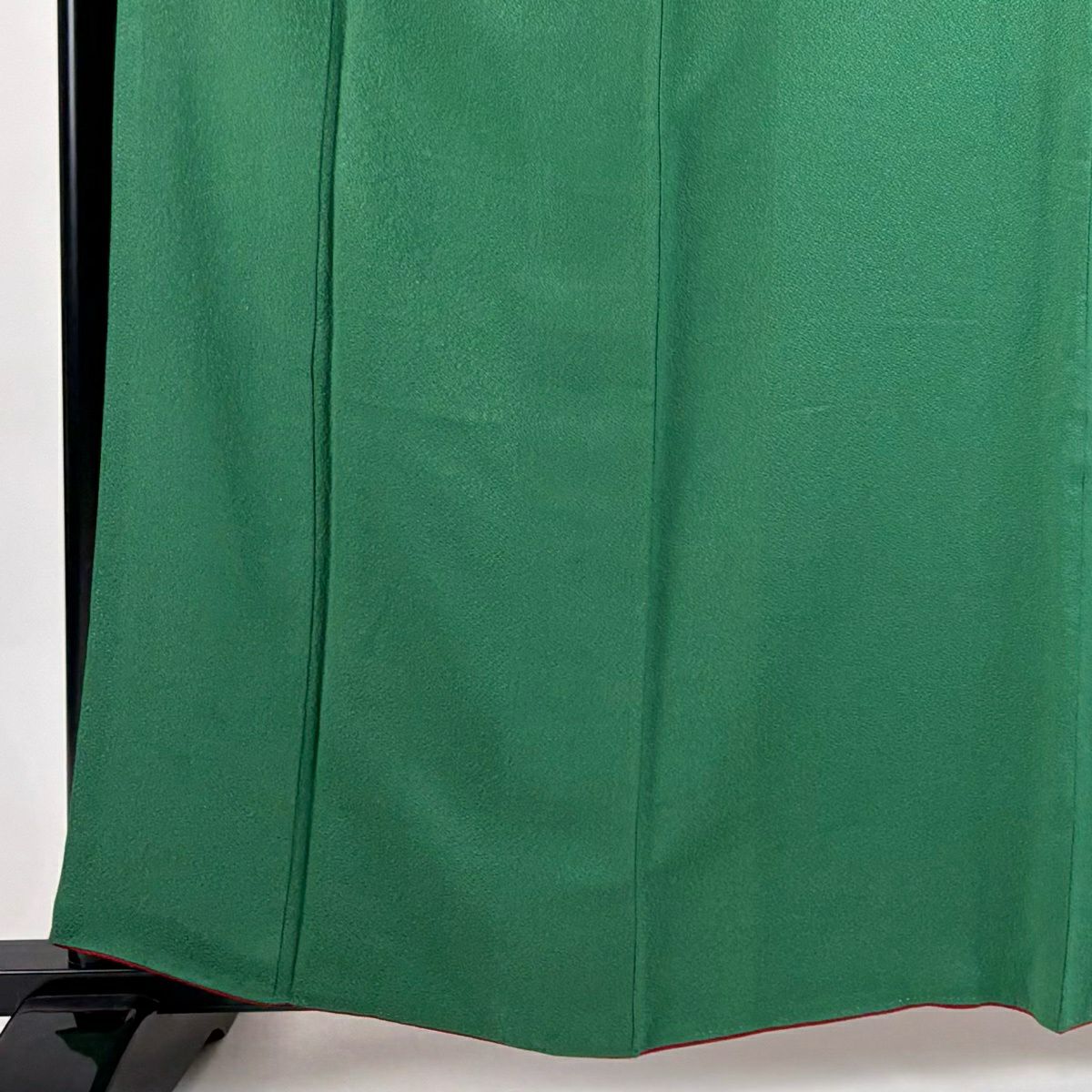 【美品】振袖禮服 身長163.5cm 袖長68.5cm L 雙層 綠 純蠶絲 秀品級