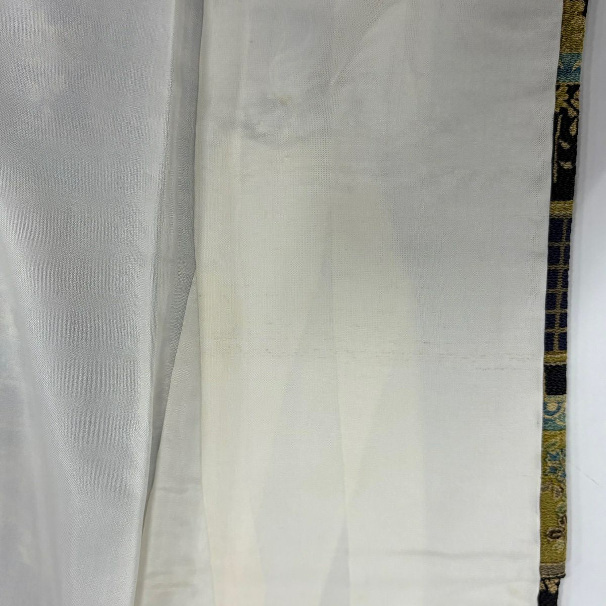 小紋 身長161.5cm 袖長66cm M 雙層 松樹梅花 草花紋紋 絞染 深藍 純蠶絲 秀品級