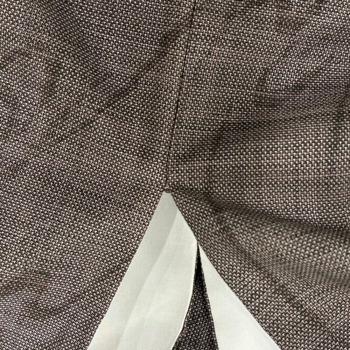 紬織 身長158.5cm 袖長63cm S 雙層 流水 焦茶 純蠶絲 秀品級