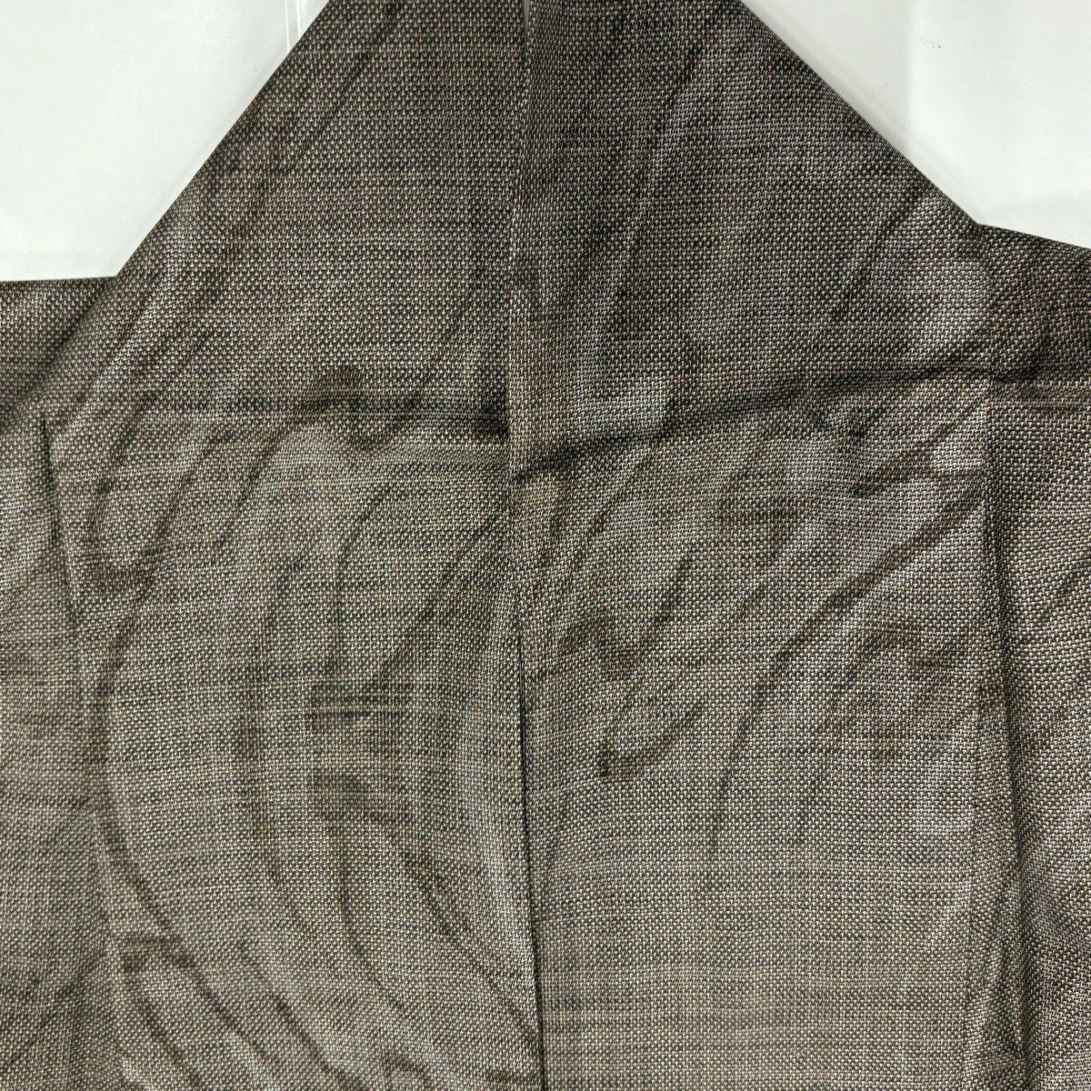 紬織 身長158.5cm 袖長63cm S 雙層 流水 焦茶 純蠶絲 秀品級