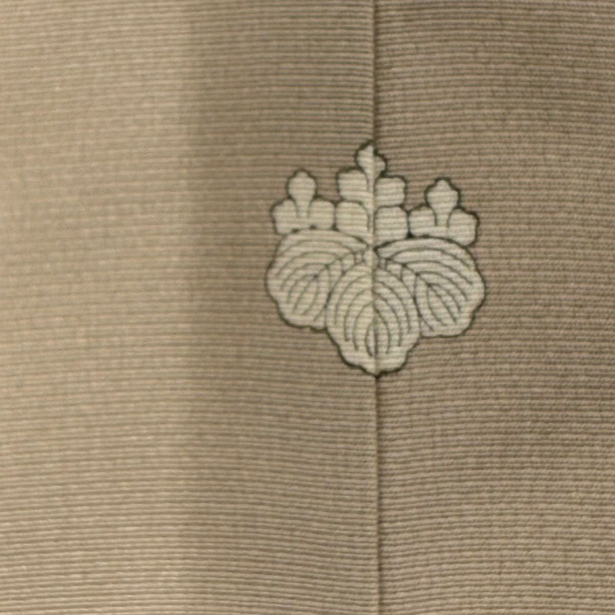 留袖禮服禮服 身長167cm 袖長66cm M 雙層 向鳥 草花紋紋 金絲 金銀彩 米色 純蠶絲 秀品級 三個紋