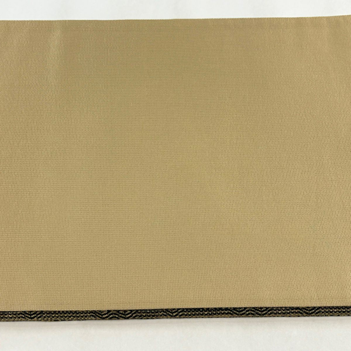 【美品】 袋帶 秀品級 縞 幾何學 金絲 金 全通 純蠶絲