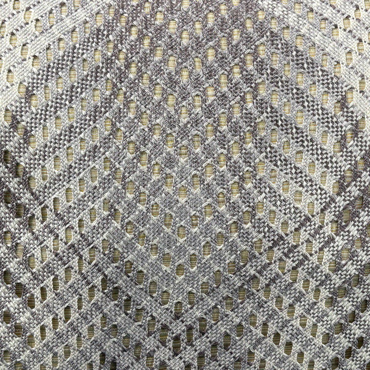 【美品】 袋帶 秀品級 幾何學 銀線 淺紫 全通 純蠶絲