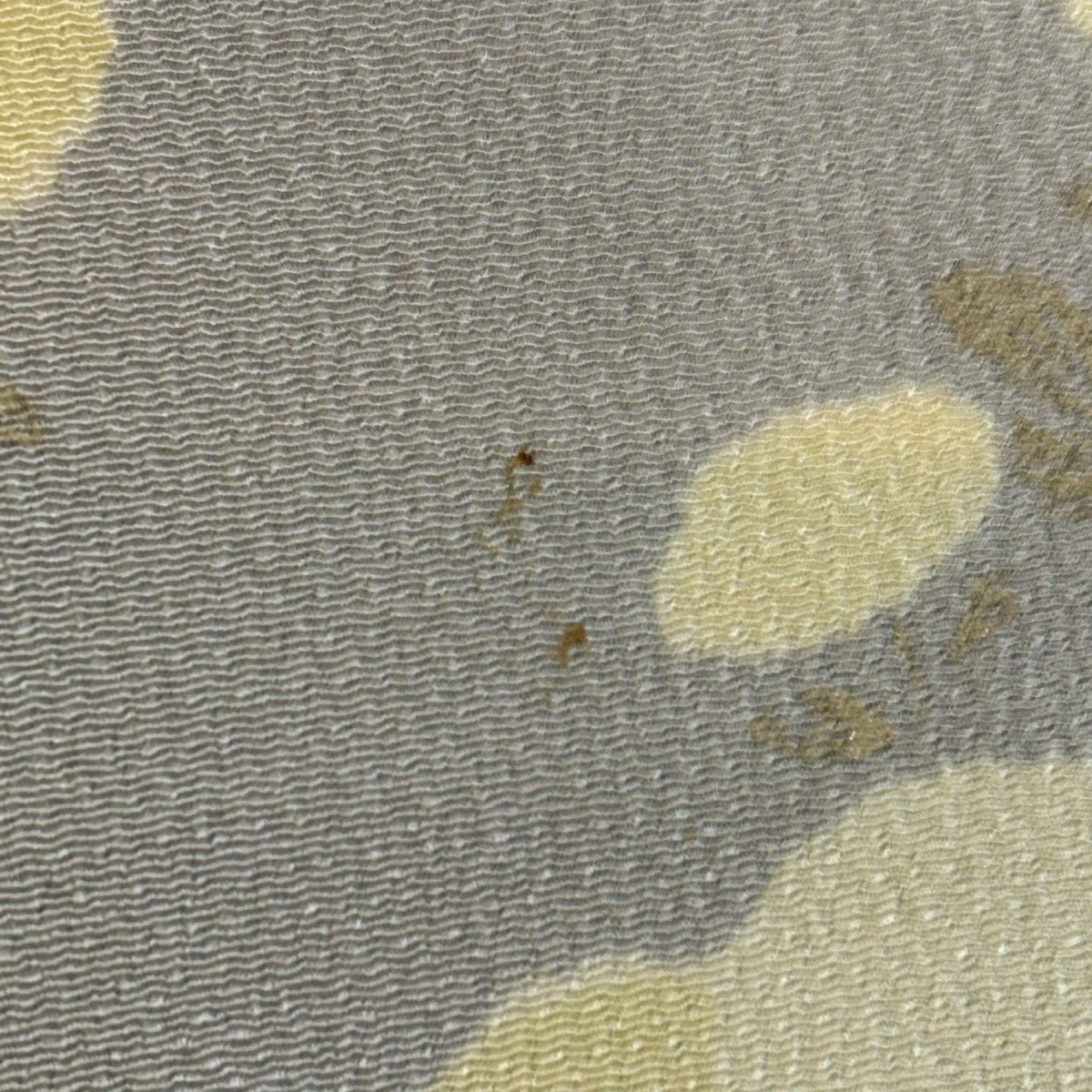 訪問服 身長150cm 袖長63.5cm S 雙層 萬壽菊花 金彩裝飾 絞緬 灰色 純蠶絲 名品級