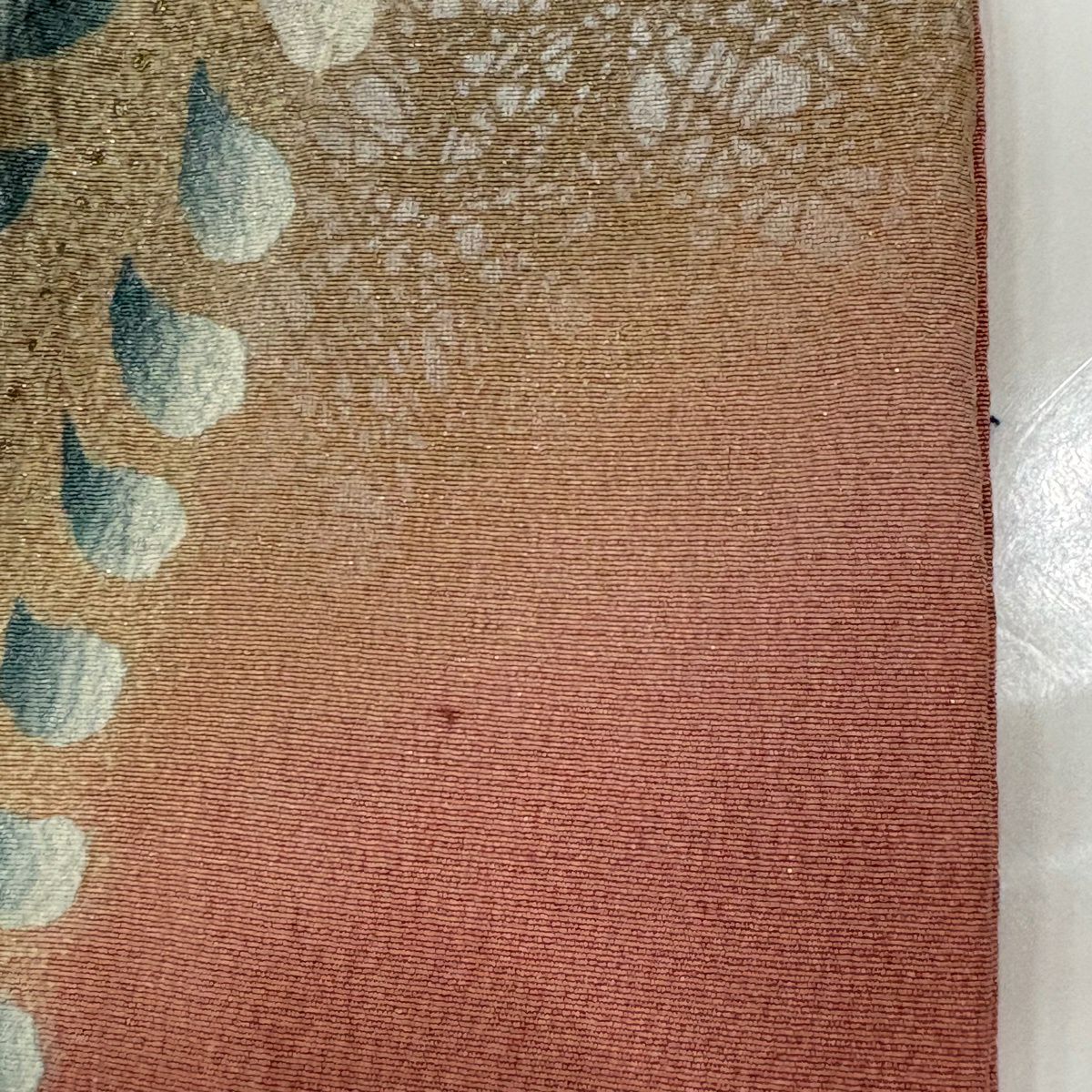 訪問服 身長153.5cm 袖長62cm S 雙層 辻花染 芝 金銀彩 漸層 粉紅 純蠶絲 名品級