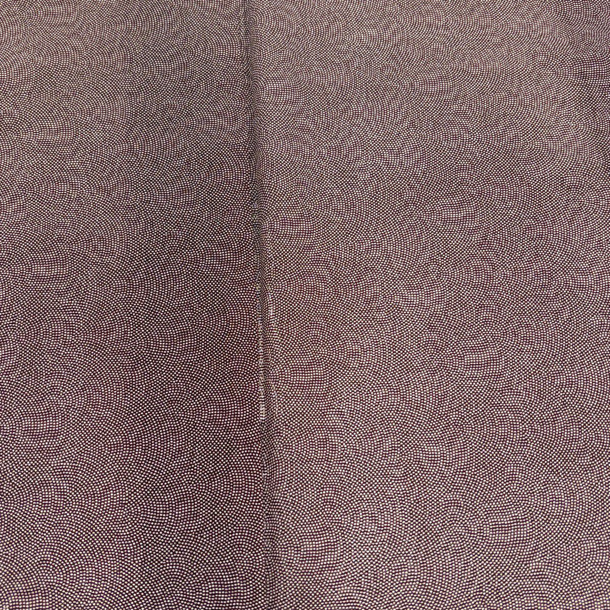 【美品】 江戶小紋 身長156cm 袖長63cm S 薄物 絽 鮫 紅紫 純蠶絲 秀品級