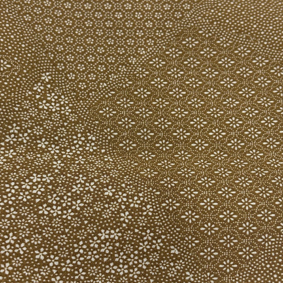 【美品】 江戶小紋 身長152cm 袖長62cm S 雙層 草花紋紋 寄せ柄 淺茶 純蠶絲 秀品級