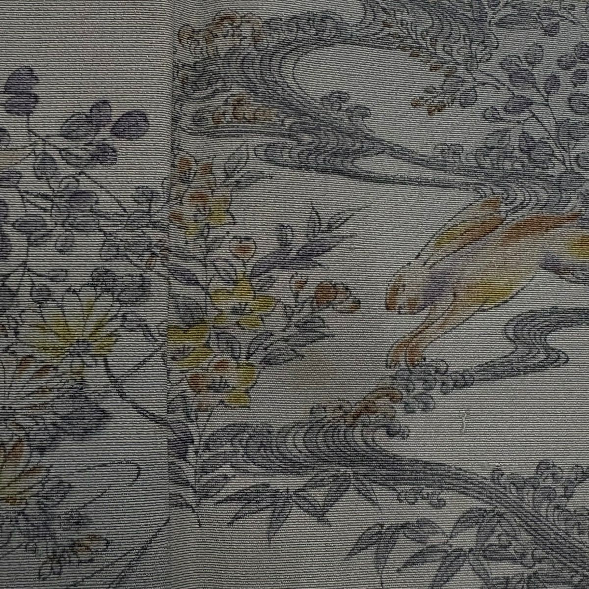 小紋 身長162cm 袖長64.5cm M 雙層 草花紋紋 兔子 漸層 深藍灰 純蠶絲 優品級
