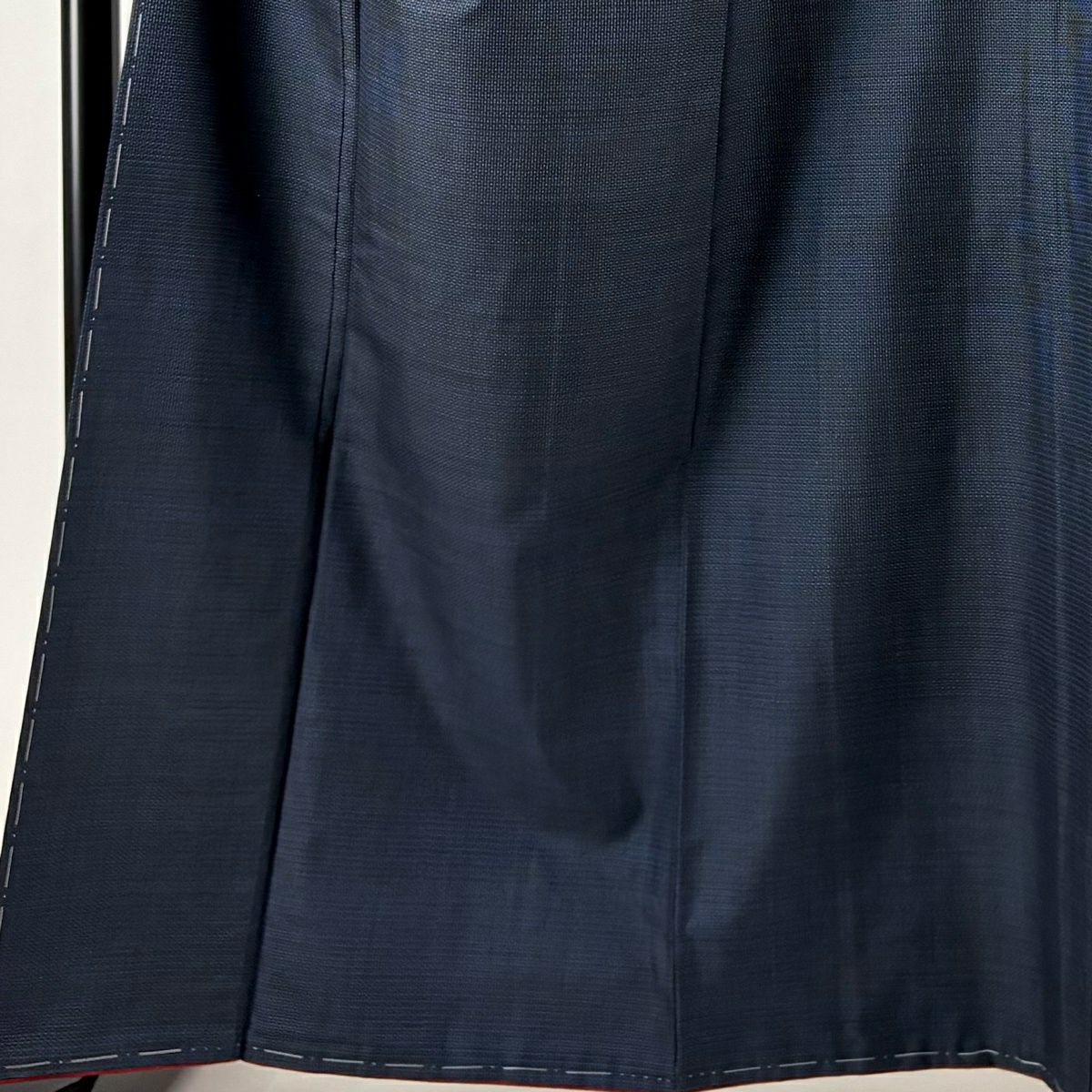 【美品】 紬織織 身長165.5cm 袖長65.5cm M 雙層 套裝 龜甲絣 深藍 純蠶絲 優品級
