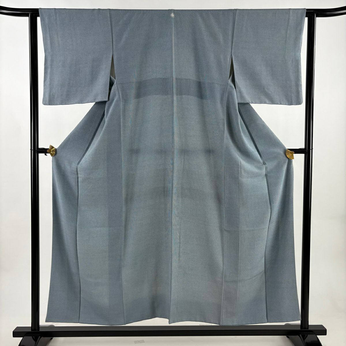 江戶小紋 身長153cm 袖長62.5cm S 雙層 角通 水藍 純蠶絲 秀品級 一個紋