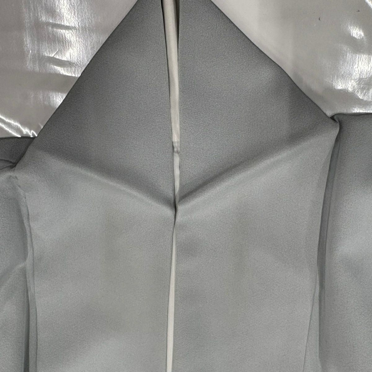 色留袖禮服 身長152.5cm 袖長63.5cm S 雙層 誰が袖 松樹竹子梅花 金絲 金銀彩 青灰 純蠶絲 秀品級 一つ紋