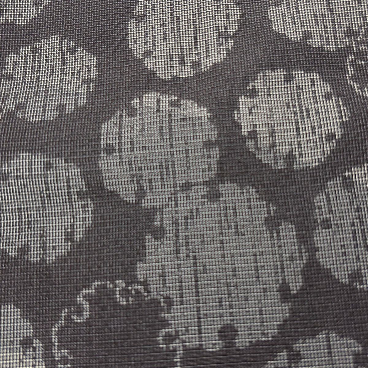 【美品】 付下 身長150.5cm 袖長63cm S 雙層 紬織織 雪輪 漸層 黑灰 純蠶絲 優品級