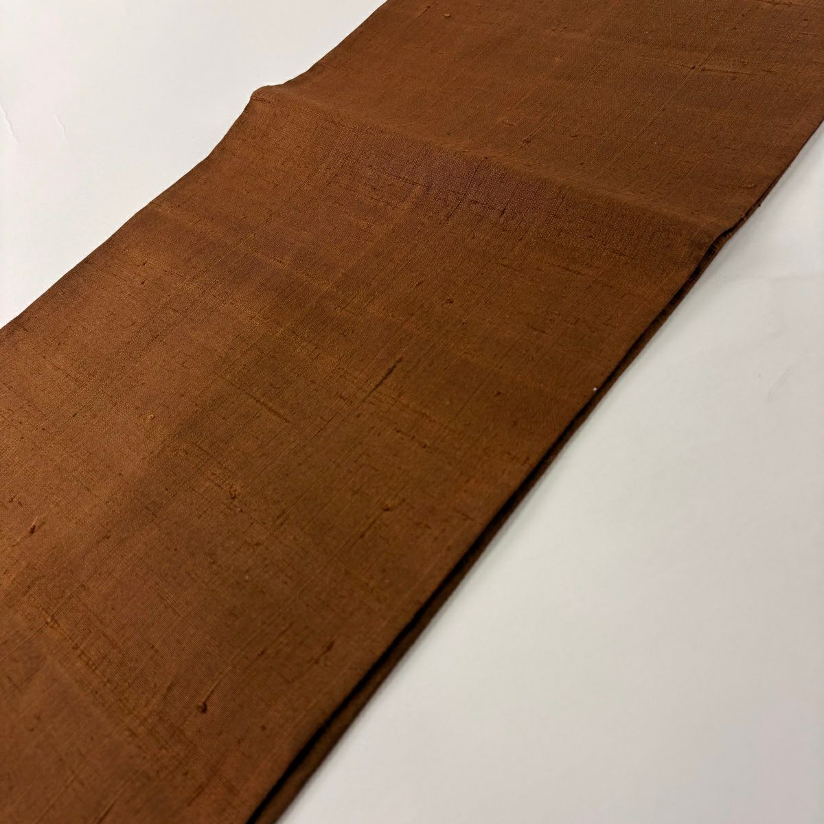 【美品】 袋帶 秀品級 紬織織 霞 絞染 茶 お太鼓圖案 純蠶絲