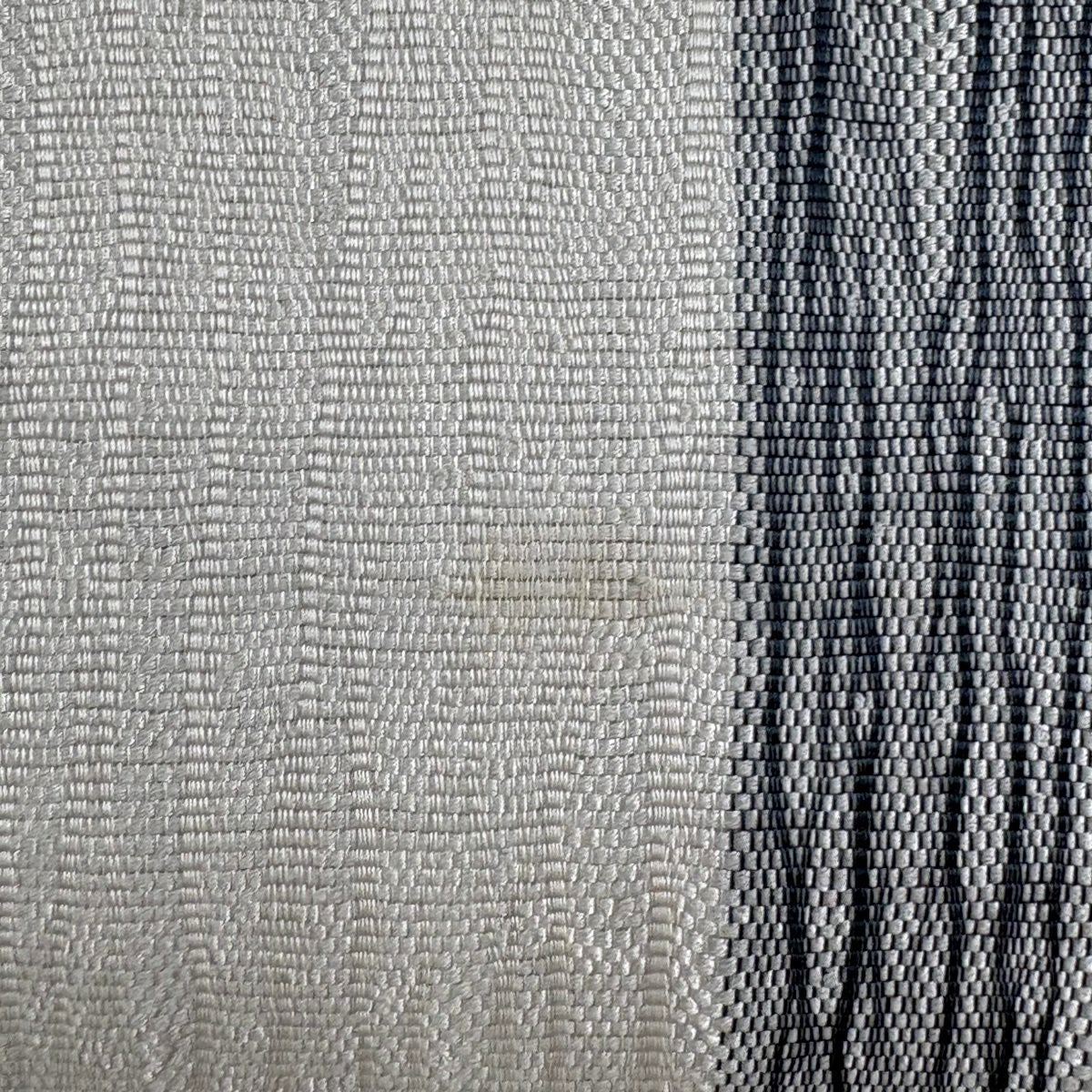【美品】 袋帶 秀品級 幾何學 青灰 深藍色 正蠶絲