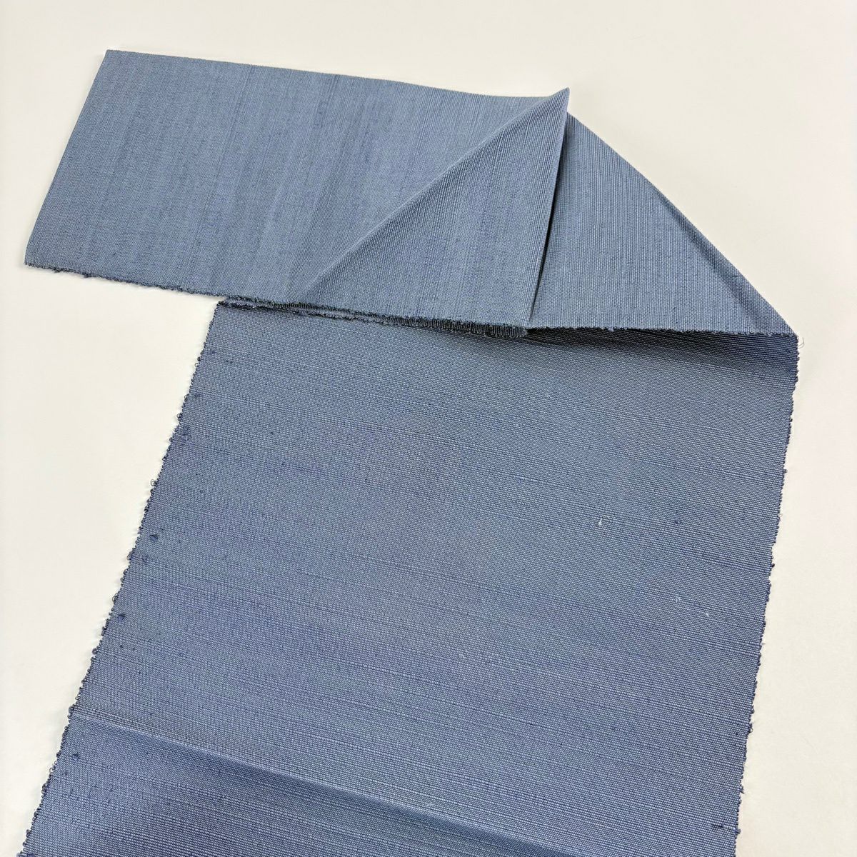 名古屋帶 優品級 帝王紫 附落款 八寸名古屋帶 松樹葉仕立 雲紋 器物 金絲 青灰色 純蠶絲