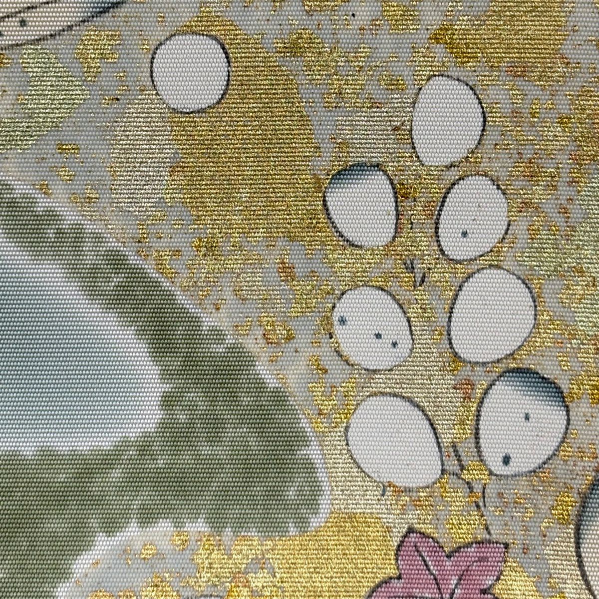 名古屋帶 秀品級 葵霞 金絲 漸變 灰綠 純蠶絲