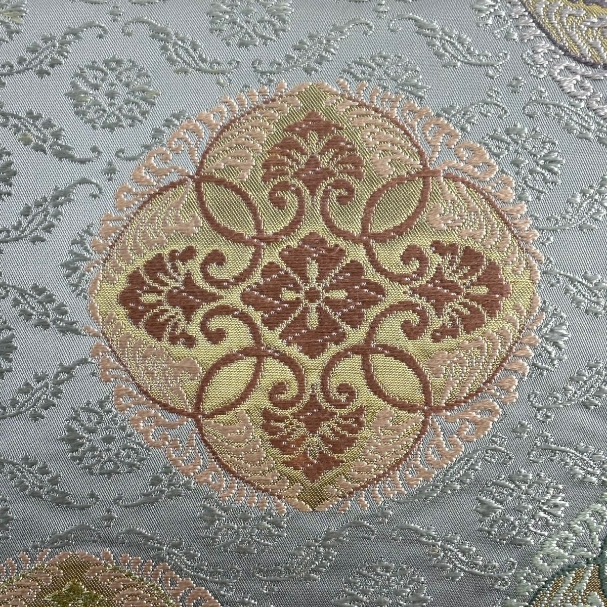 袋帶 秀品級 華紋 金絲 金金箔 灰 深藍 六通 純蠶絲