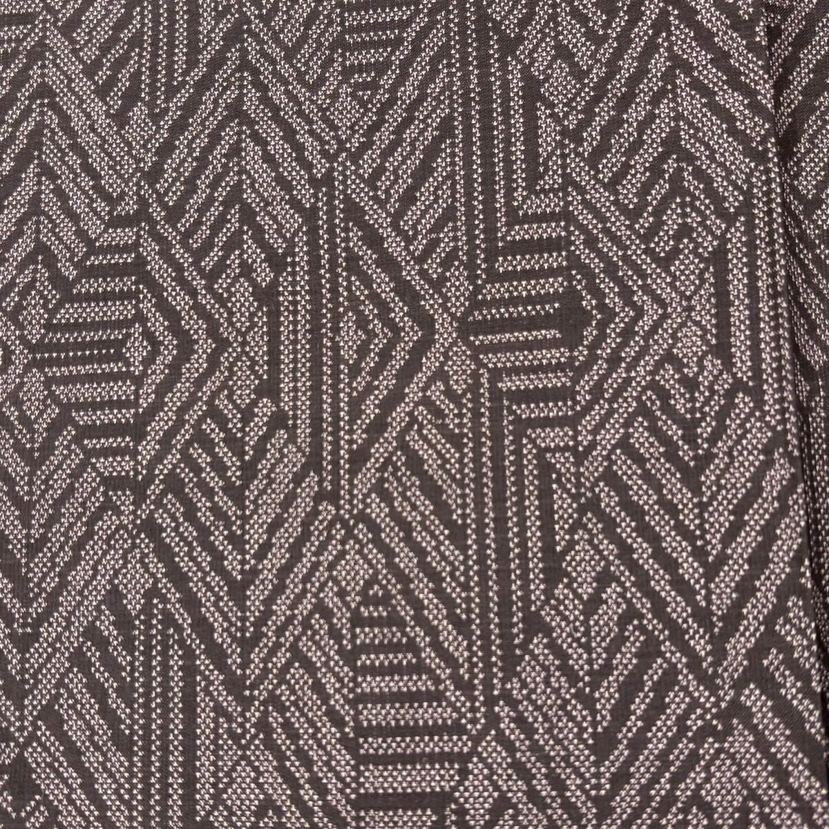 【美品】 紬織 身長156cm 袖長64cm M 雙層 大和 菱 幾何圖案 茶紫 純蠶絲 優品級