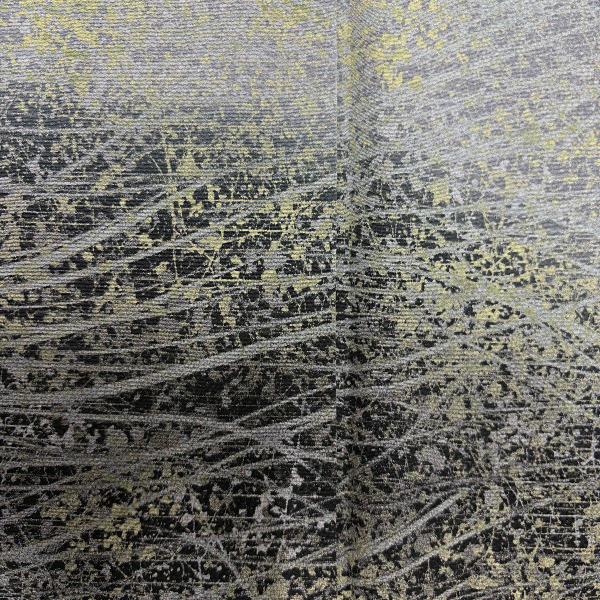 【美品】 付下 身長160.5cm 袖長65.5cm M 雙層 芝枝葉 染分 灰色 純蠶絲 秀品級