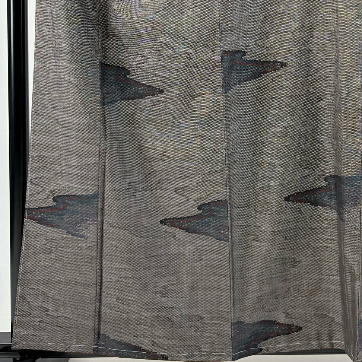 【美品】 紬織 身長161.5cm 袖長67cm M 雙層 霞 焦茶 純蠶絲 秀品級