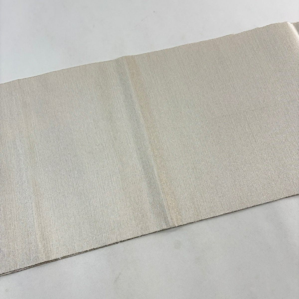 【美品】 袋帶 秀品級 波頭 霞 金銀糸 銀通 灰白 大鼓圖案 純蠶絲