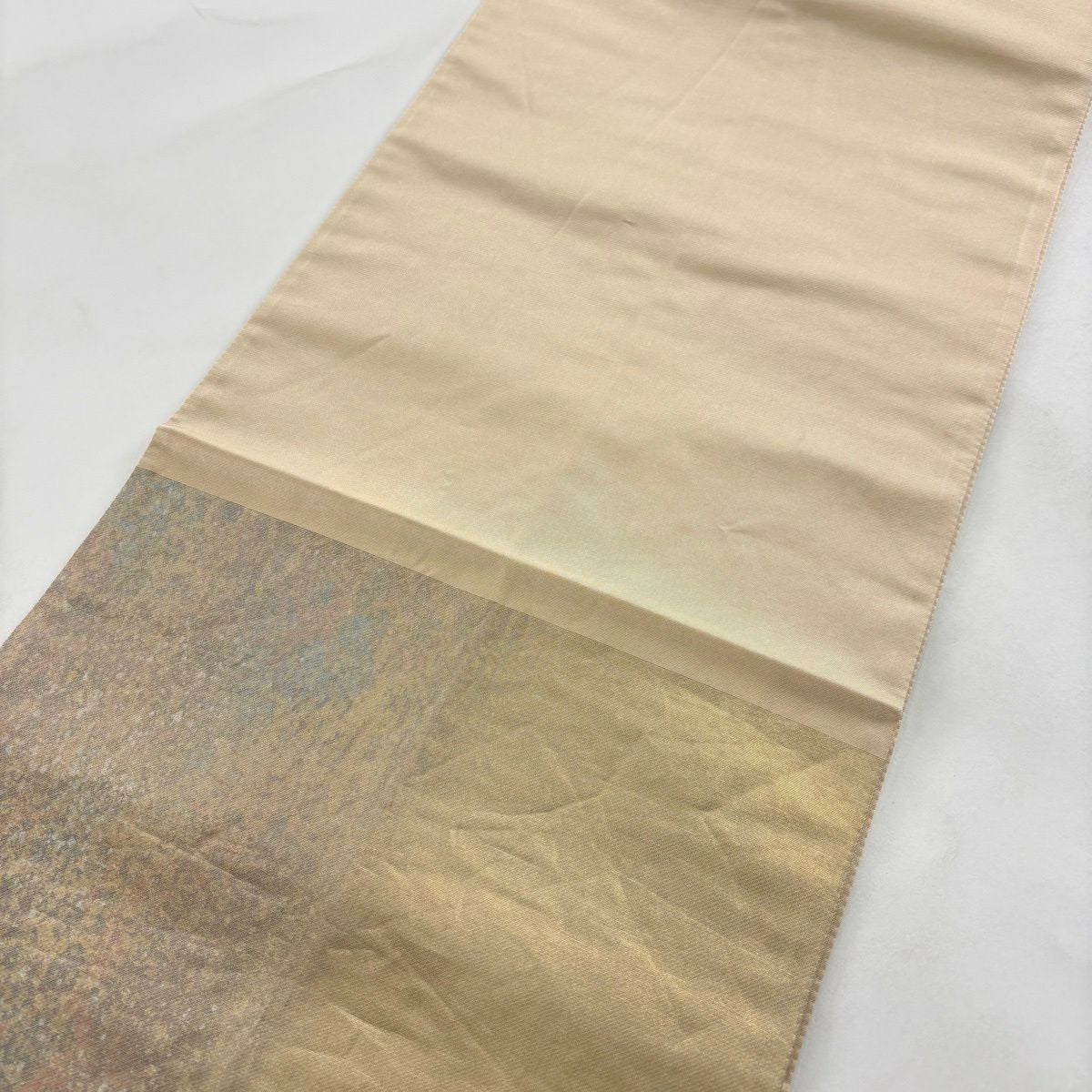 袋帶 秀品級 關西仕立 雲水 枯山水 金銀彩 金茶 大鼓圖案 純蠶絲